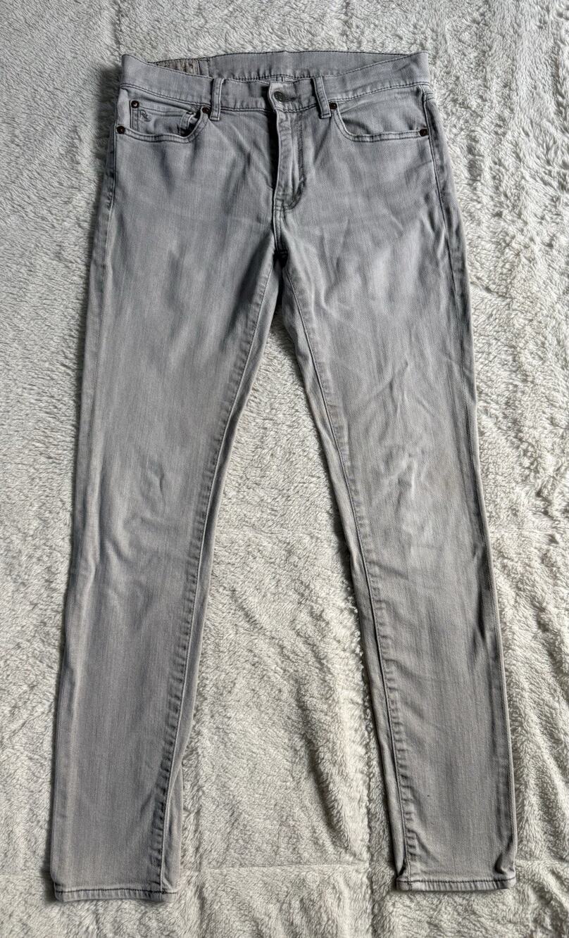 Polo Ralph Lauren Tompkins Skinny Jeans Women Gray Stretch Denim Size 29